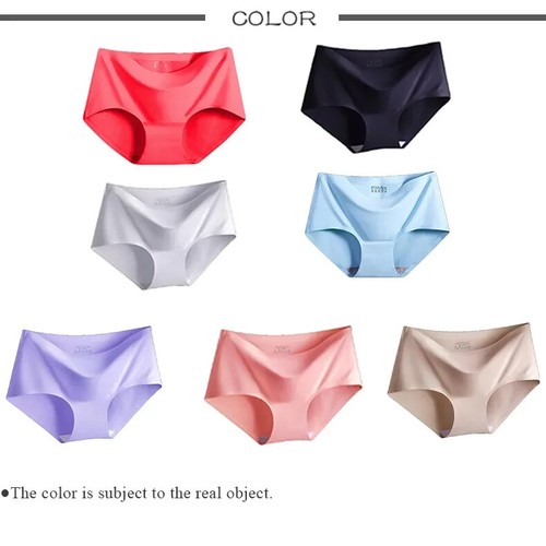Ice Silk Panties Ladies Underwear Seamless Briefs Pants Women Knickers Pack of 4 - Picture 23 of 38