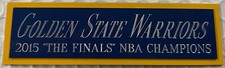 2015 GOLDEN STATE WARRIORS NAMEPLATE AUTOGRAPHED SIGNED BASKETBALL- JERSEY-PHOTO