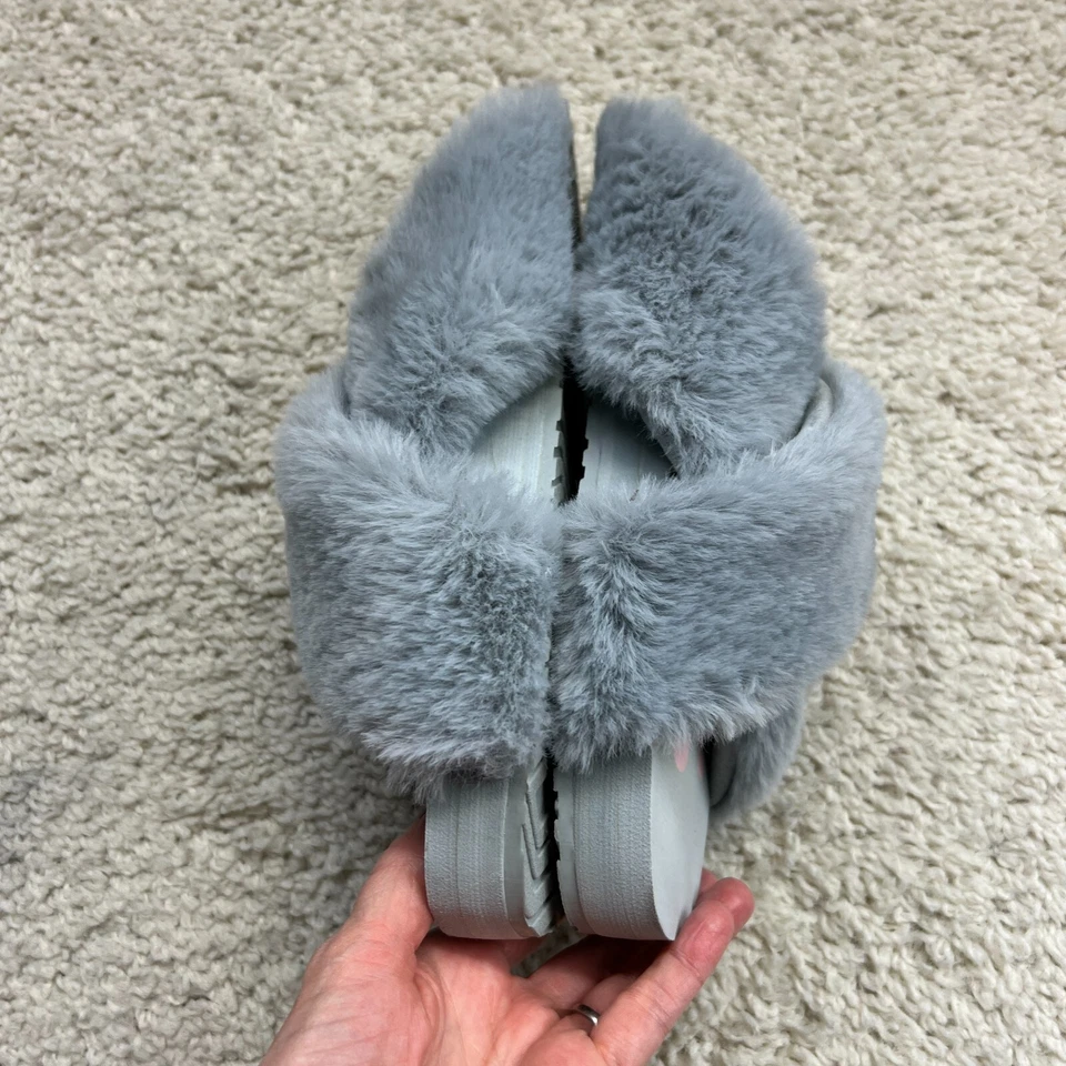 Chinelos femininos Toms Susie de pele sintética tamanho 9 cinza casual conforto aconchegante - Imagem 3 de 4