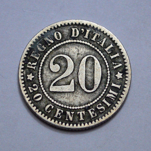 1894-K.B. (BERLIN) 20 CENTESIMI REGNO D'ITALIA KINGDOM OF ITALY
