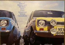 Ford Escort Mk1 Mexico & RS 1600 1972-73 UK Avo Sve Brochure