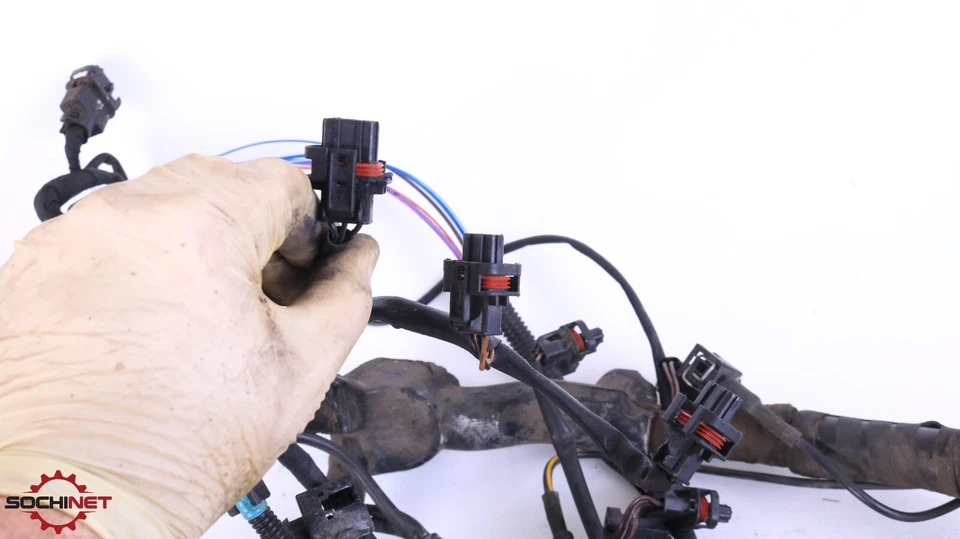 04-08 CHRYSLER CROSSFIRE SRT6 ENGINE HARNESS WIRING LOOM INJECTION PLUGS OEM - Image 4 of 4