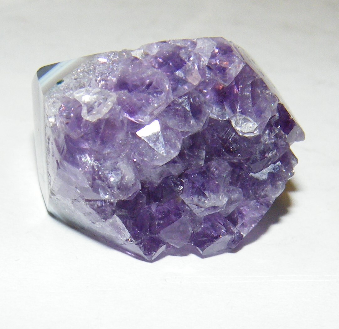 Solid Natural Amethyst Gemstone Ring - size 7 - image 6