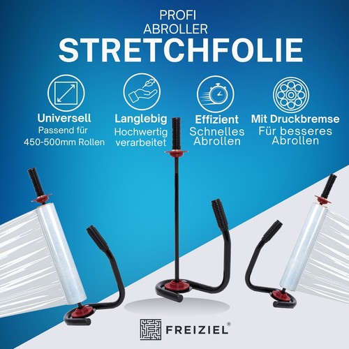 Profi Abroller Premium Black Stretchfolienspender Abwickler - Bild 2 von 7