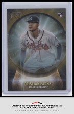 2021 Stadium Club Chrome #CB-7 Cristian Pache Crystal Ball Gold Refractor #/50