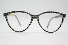 Vintage Glasses By F rstenberg F 115-L Black Silver Gold Oval Frame