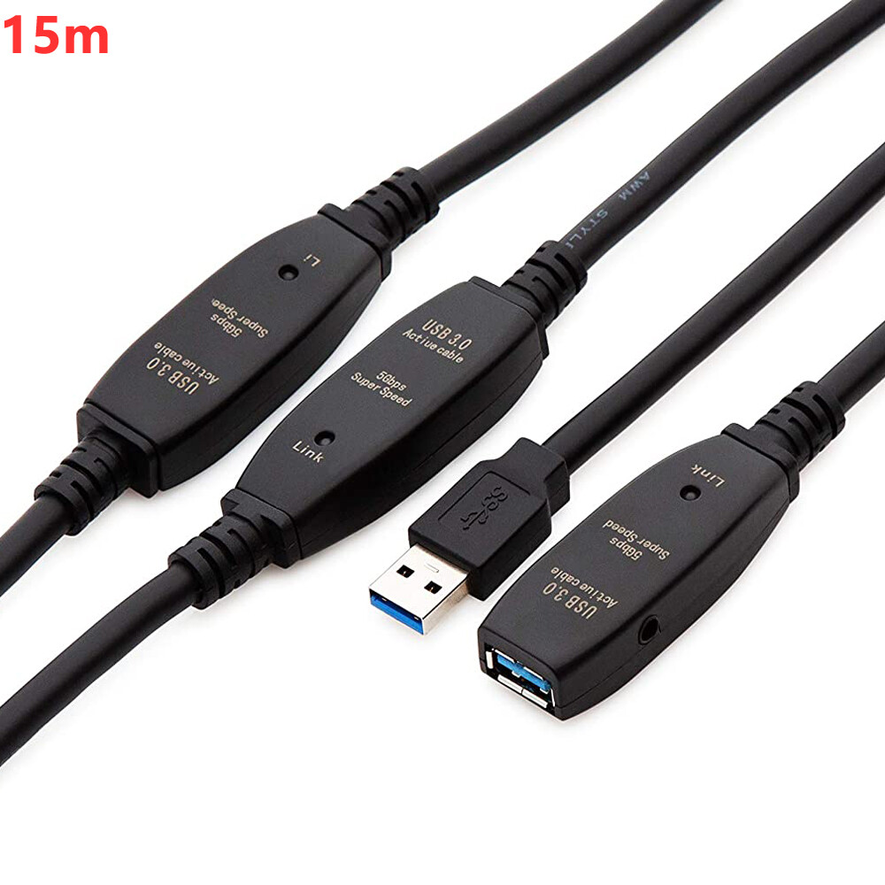 Active USB 3.0 Extension Extender Cable Male to Female Signal Booster