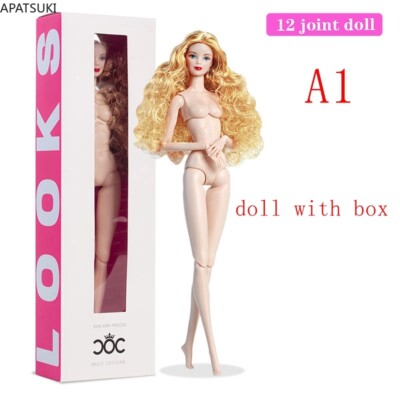 Blond gewelltes Haar 12  BJD Puppe 1/6 Supermodel Puppe Gelenkiger Körper