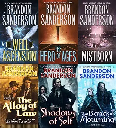 Mistborn 6 Books Collection Set by Brandon Sanderson by Gollancz