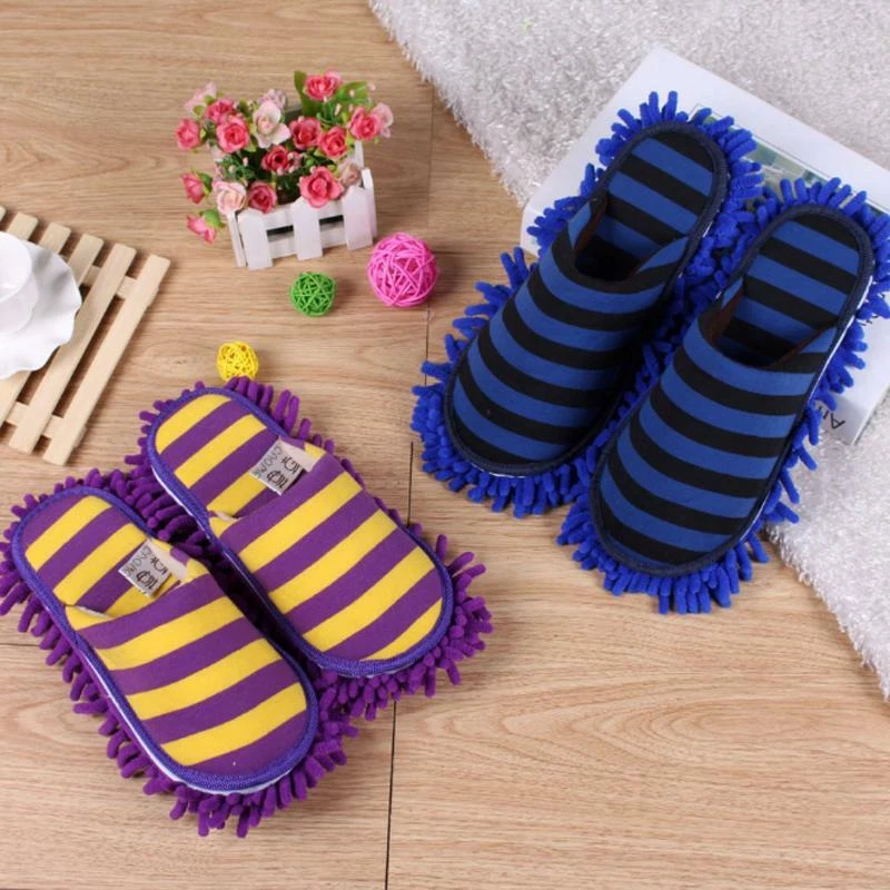 Esfregão de chão unissex chinelos de limpeza antiderrapante casa sapato destacável inverno - Imagem 3 de 3