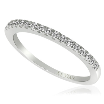 LeVian 14K White Gold H-I SI1 Diamond 0.25 cts Ring Size 7