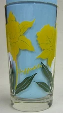 Daffodils Peanut Butter Glass Glasses Drinking Kitchen Mauzy 52-5