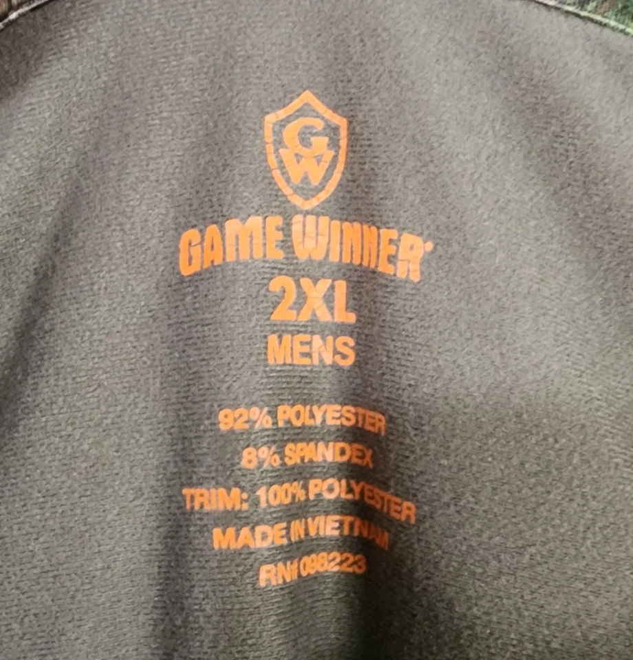 Game Winner Jacket Mens 2XL Realtree Xtra Camouflage 1/2 Zip Outdoor Hunting - Image 3 of 4