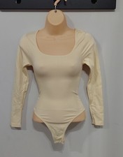 Unbranded Beige Long Sleeve Bodysuit – Size S – New in Original Packaging