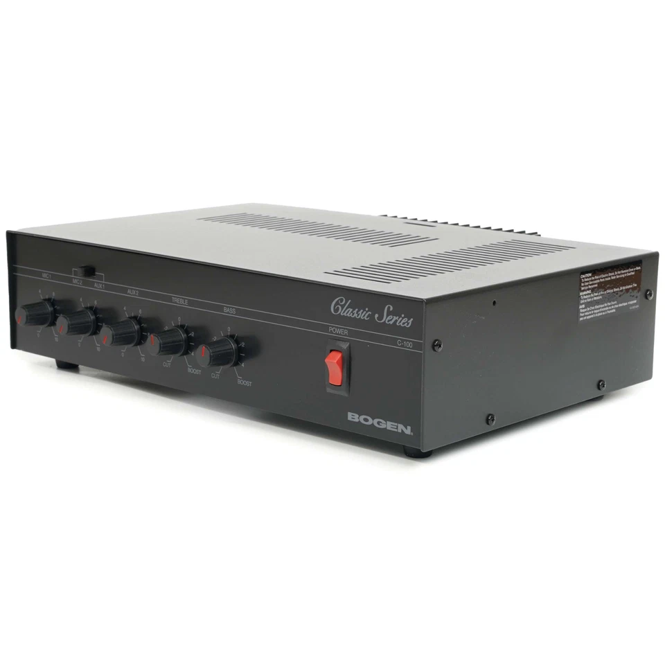 Bogen C100 100W Classic Series Public Address Amplifier - Telephone Paging Mixer - Image 4 of 4