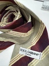 Dolce & Gabbana Cravatte Peek A Boo Pin Up Silk Woven Tie Black Vintage