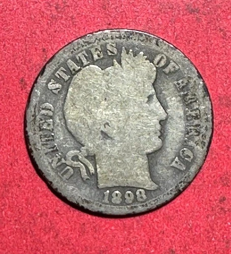 1898O US Barber SILVER Dime "New Orleans" Mint! Lower Mintage! Good Old US Coin!