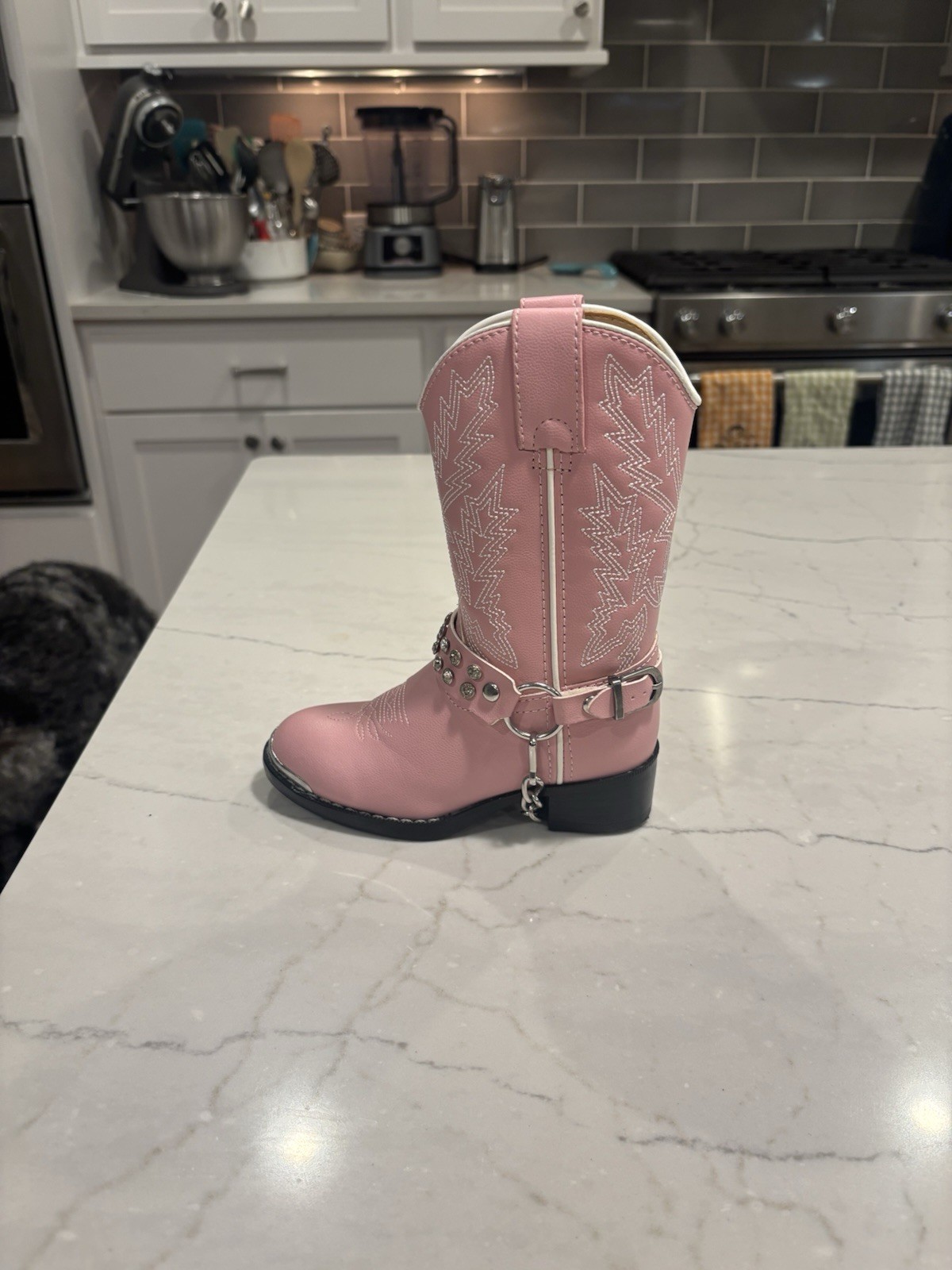 Durango Little Girl Pink Rhinestone Western Boot, Size 9D￼