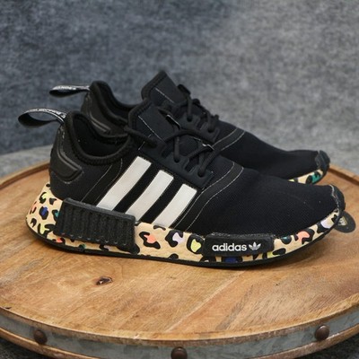Adidas Originals NMD R1 Womens Size 6.5 US Black Multi Leopard Sneakers GZ8024
