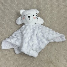 White Tiger Minky Dot Lovey Security Blanket Raised Bumps Plush Baby Toy