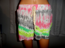 Cute Bibi size L pink tie dye drawstring sweat shorts women NWOT