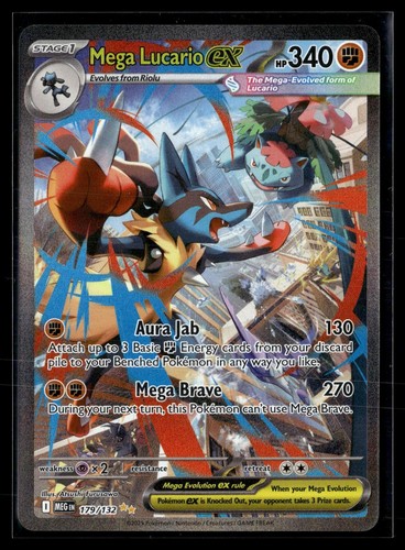 Mega Lucario ex SIR #179/132 — Mega Evolution (ME01, Sep 2025)