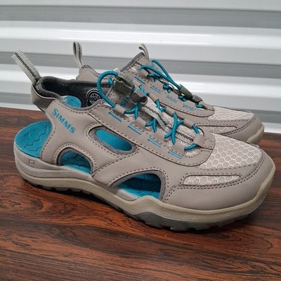 Simms Riprap Water Sandals Womens Size 7.5 Gray Wading Fly Fishing Shoes NICE!