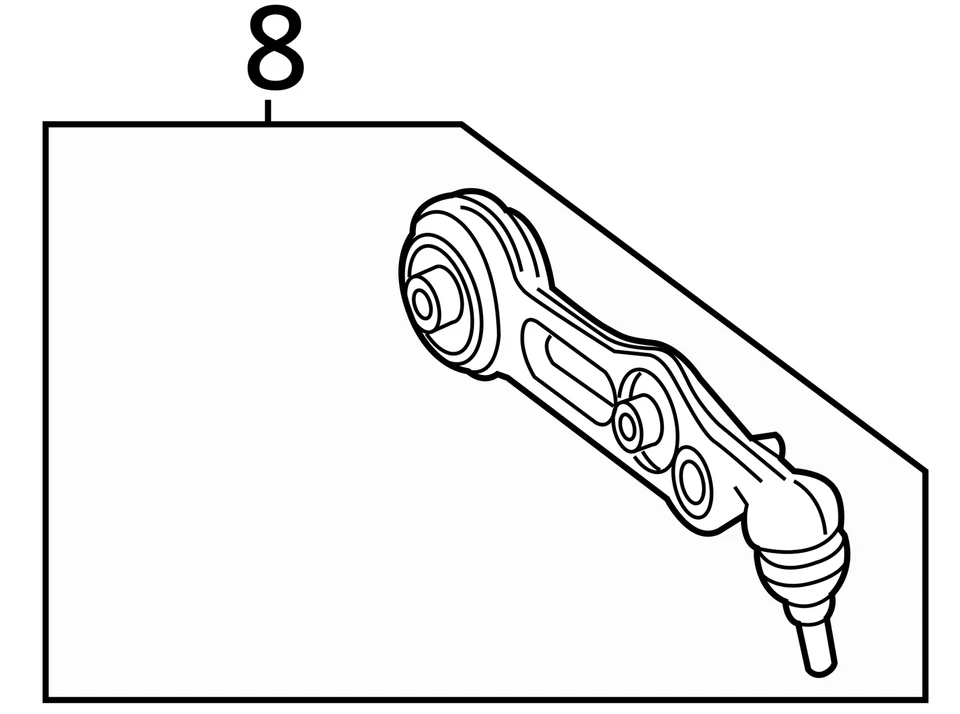 2017-2020 MERCEDES SL450 OEM RWD 3.0L FRONT LEFT LOWER SPRING CONTROL ARM - Image 4 of 4