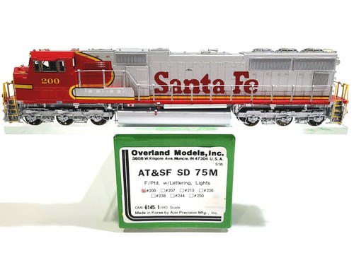 Overland OMI AT&SF EMD SD75M Atchison Topeka & Santa Fe #200 HO latón #6145.1 | Zustand: Used