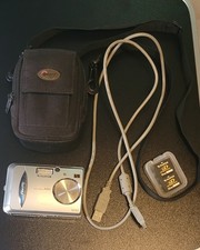 Fujifilm FinePix A303 3.2MP Digital Camera - Silver With SD Cards  Carry Case