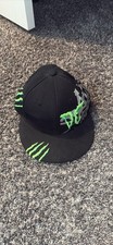 Monster Energy Black Green Snapback Hat Embroidered Logo Energy Drinks