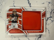 2024 IMMACULATE - JERMAINE BURTON - ROOKIE HELMET PATCH RC /10 - THICCCCC