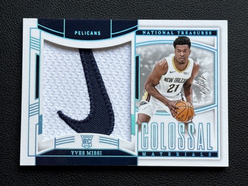 2024-25 Panini National Treasures Colossal Patch 1/1 Platinum Rookie Yves Missi