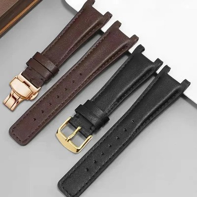 Cowhide Watch Strap for Gu-cci YA1335 Series 22mm Black Dual G Replacement Band