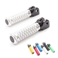 Silver M-Grip Standard Front Foot Pegs For RSV 1000 SP/R 97 98 99 00 01 02 03