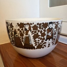 Vintage Finel Arabia Emaille Schale "Ritari" oder "Mittelalter Troubadour" Design MCM