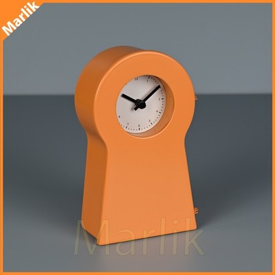 IKEA PS 1995 Desk Clock, Orange Steel/Glass, 5 ½