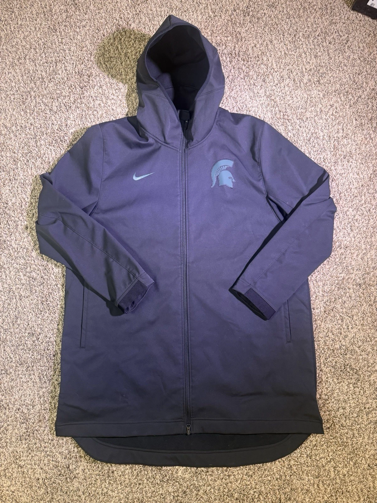 Michigan State Nike Storm Fit Down Parka Winter Coat MSU Green Size Mens XXL