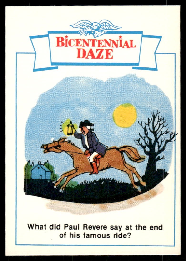 Paul Revere 1976 History Bicentennial Daze Card #20 (NM) | eBay