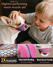 Dog Muzzle, Soft Mesh Muzzles for Small Dogs, Chihuahua Yorkie Pom, Short