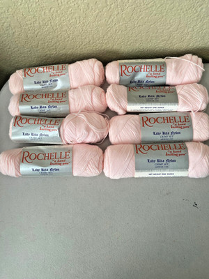 New VINTAGE 8 ROCHELLE  ''a hand Knitting Yarn'' Baby Pink #537