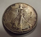 1991 Walking Liberty American Eagle Silver Dollar 1 oz .999 fine silver TONED ED