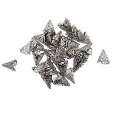 50pcs Filigree Cone Shape Tassel End   Beads Caps Jewelry Beading Findings