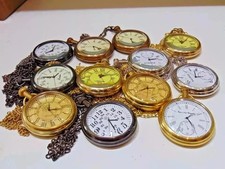 Lot of 12 Vintage Elgin Brass Pocket Watches   Collectible Antique Gifts