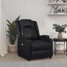 Fauteuil Électrique de Massage Chaise Siège Intérieur Noir Similicuir vidaXL