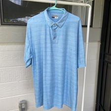 PGA Tour Airflux Golf Polo Shirt Mens XLarge XL Blue Short Sleeve Performance