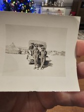 Vintage Photo Snapshot 3 Soldiers In Front Of A Truck Military Men WW2 OF 