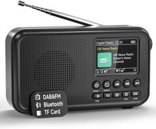 Tragbares DAB/DAB+ Radio, 80 Voreingestellte, UKW Digital Radio mit 3000-mAh Akk