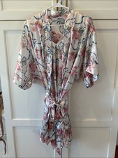 Vintage Pink Floral Satin Robe with matching nightie -
