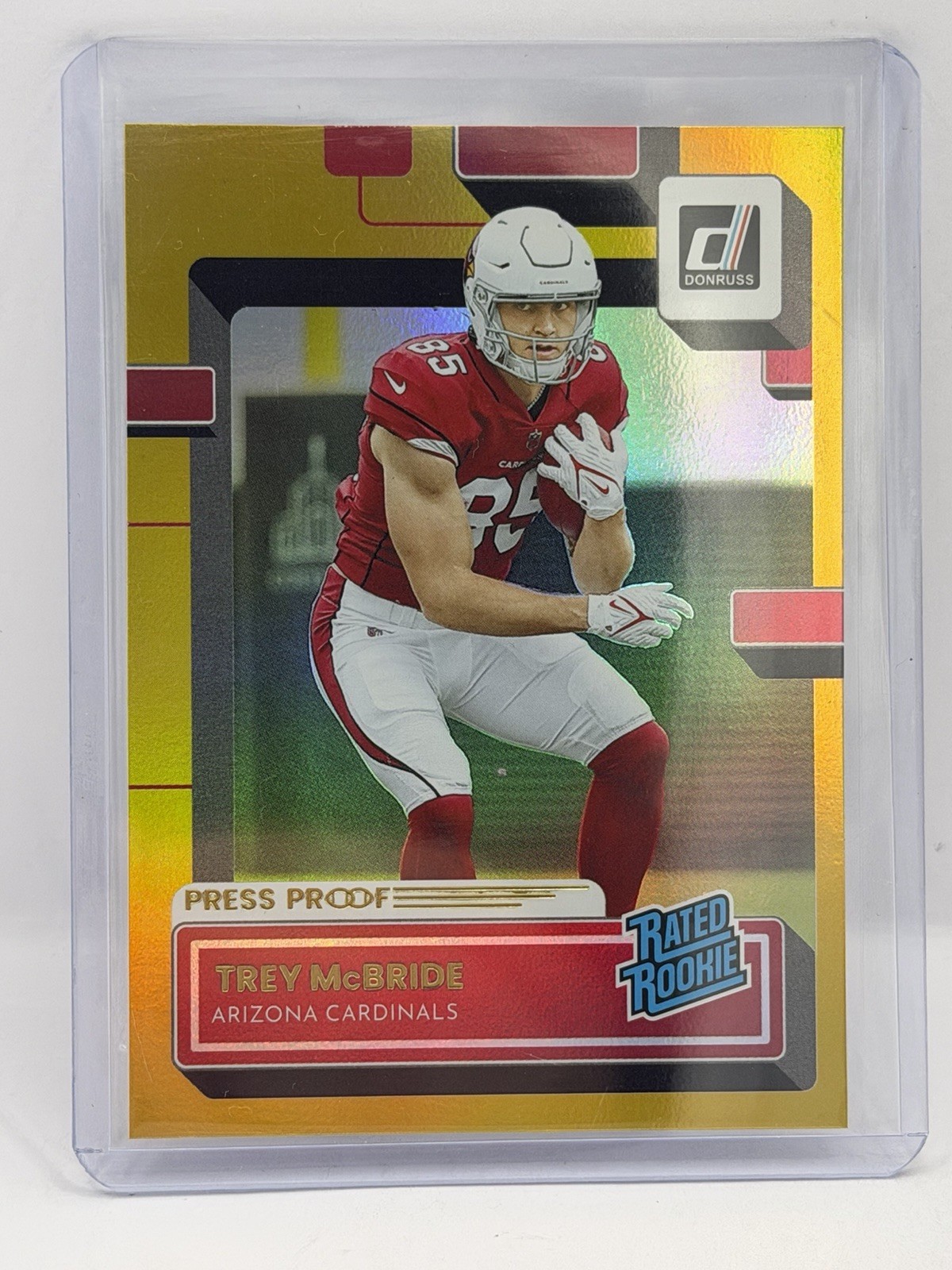 Trey McBride Panini Donruss #337 Press Proof Gold